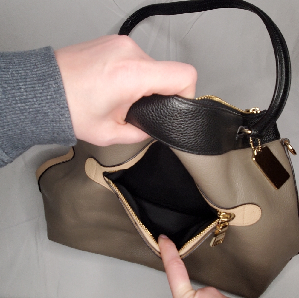 Coach Tyler Tote in Colorblock pebbled leather (F57210) - Picture 8 of 10